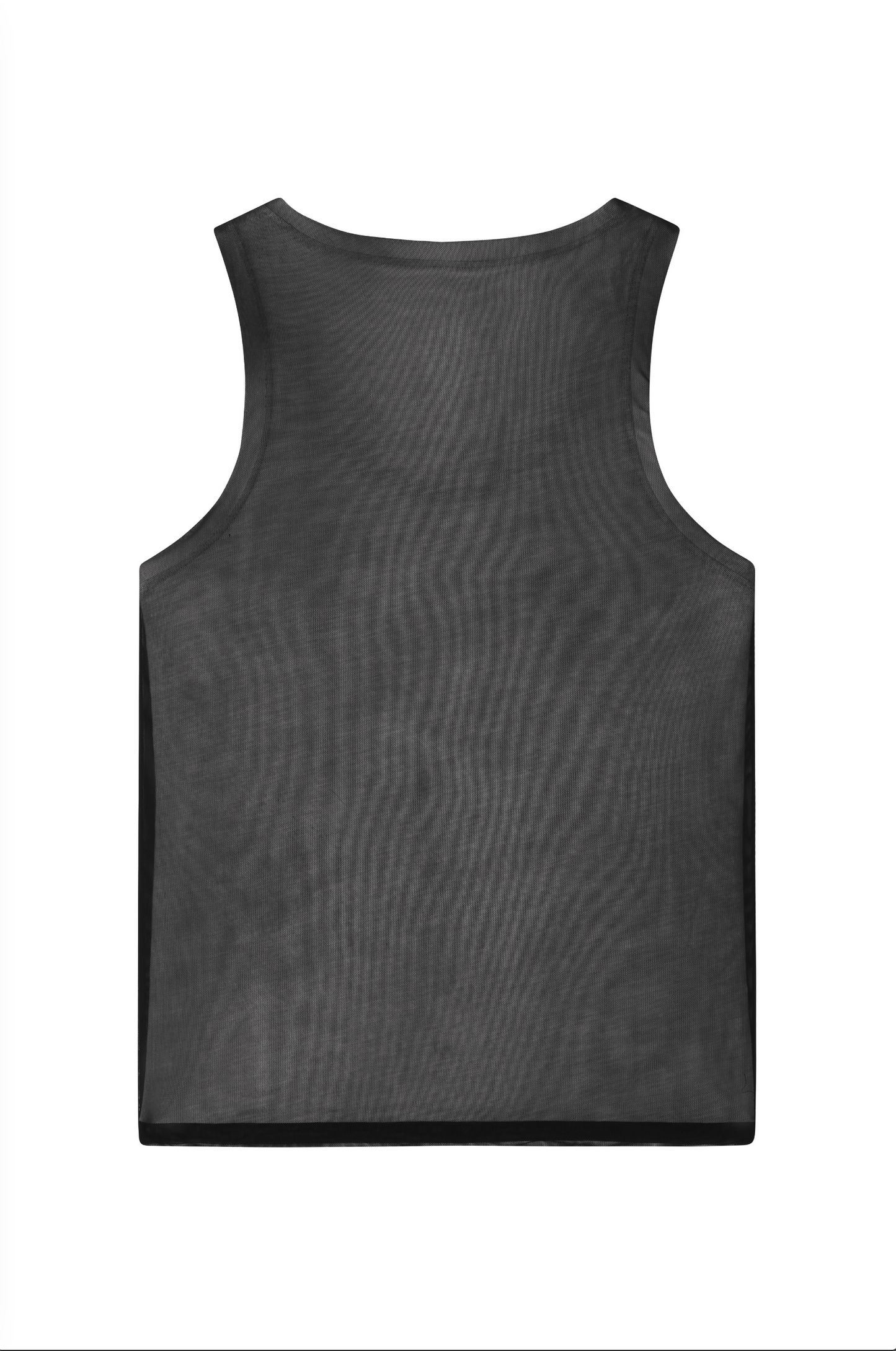 Silk Tulle and Natural Cotton Two Layers Tank Top